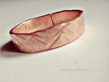 Anello artigianale in rame su commissione
