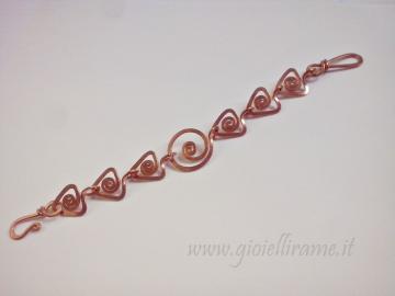 Bracciale artigianale in rame Izar