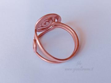 Anello di rame artigianale Pieno e vuoto