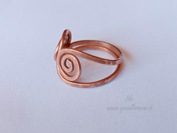 Anello in rame artigianale Gemelli