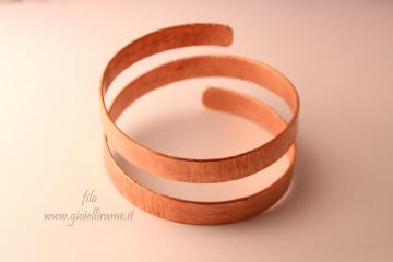 Bracciale artigianale in rame unisex