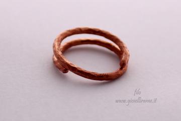 Anello artigianale in rame unisex Alcor