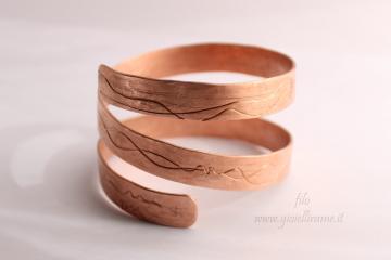 Bracciale in rame artigianale da uomo o da donna