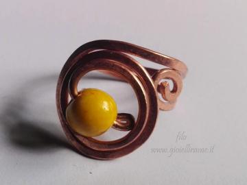 Anello artigianale in rame Bes