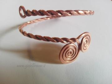 Bracciale artigianale in rame Vento d'Autunno