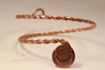 Bracciale artigianale in rame