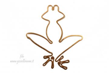 Segnalibro artigianale in rame Frog