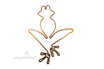 Segnalibro in rame artigianale Frog