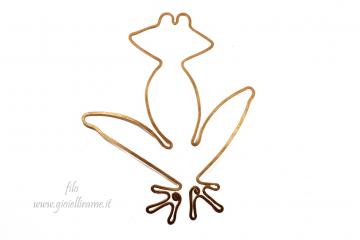 Segnalibro artigianale in rame Frog