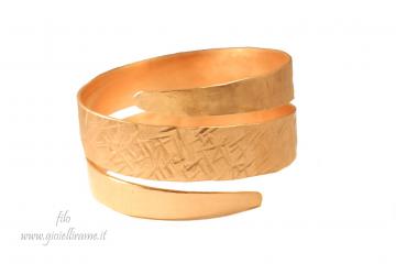 Bracciale in rame artigianale rigido Titania