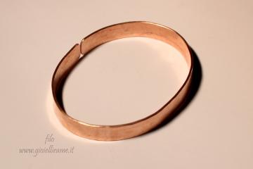 Bracciale artigianale in rame unisex