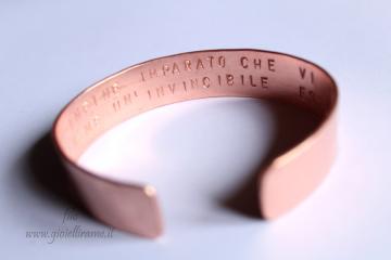 Bracciale in rame realizzato su commissione