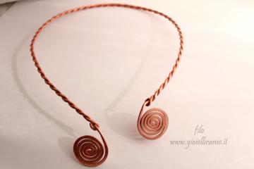 Collana artigianale in rame Energia