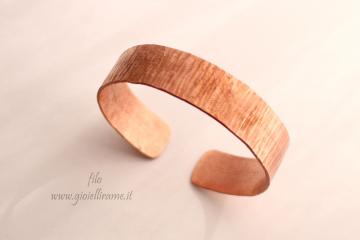 Bracciale artigianale unisex in rame Dune