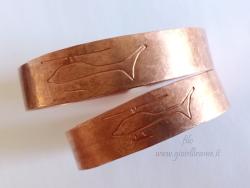 Bracciali artigianali in rame con incisione personalizzata
