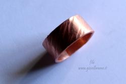 Anello in rame artigianale unisex fatto su misura