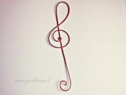 Segnalibro in rame artigianale La lunga chiave di violino